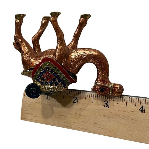 Jeweled Camel Trinket Box Hinged Enameled Metal Miniature Figurine Multicolor - Picture 5 of 6